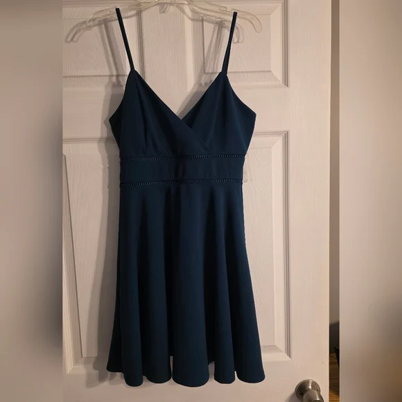 Trixxi | Dresses | Trixxi Blue Aline Mini Dress Spaghetti Strap | Poshmark